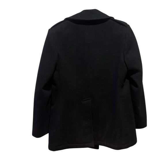 DSCP Quarterdeck Collection Pea Coat Women’s 10R Wool 3 Button Navy - Picture 2 of 6